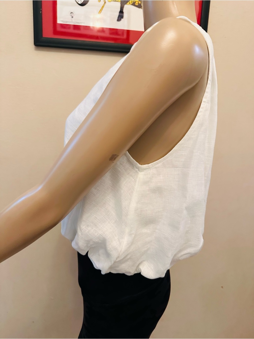 Anthropologie White Halter Bubble Hem Camisole - Picture 8 of 16